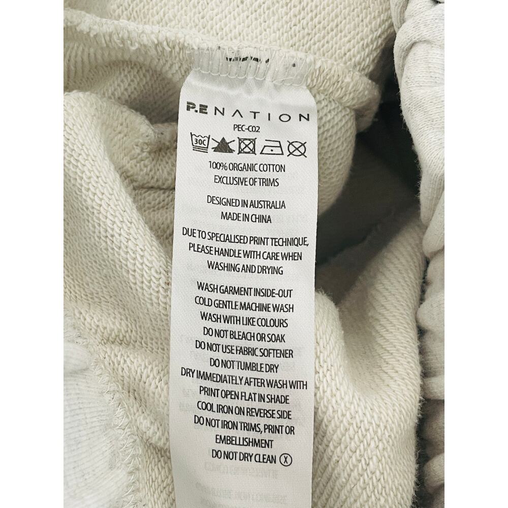 P.E Nation Gray Logo Sweatpants Joggers Organic Cotton Athleisure Large - Picture 8 of 9